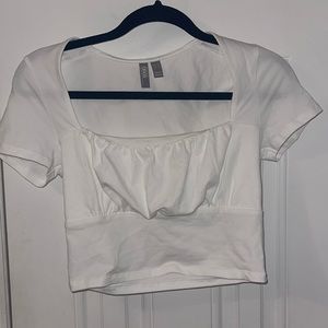 White cropped t-shirt, Asos size 6
